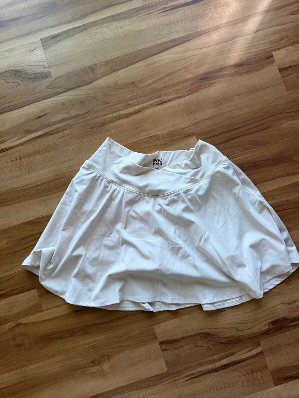 Women's cream Flared Skort